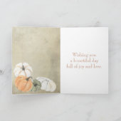 ハッピー感謝祭カボチャカスタムンのメッセージ カード (内部)