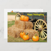 ハッピー感謝祭カボチャ ポストカード (正面/裏面)