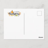 ハッピー感謝祭カボチャ ポストカード (裏面)