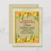 ハッピー感謝祭カラフルディナ離れー シーズンポストカード (正面/裏面)