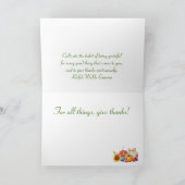 ハッピー感謝祭グルドとヒマワリ シーズンカード (内部)