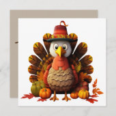 ハッピー感謝祭ターキーカード シーズンカード (正面/裏面)