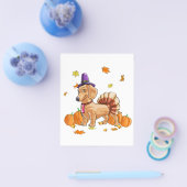 ハッピー感謝祭ダックスシャントルココスチュームTおもしろい チラシ (シングル)