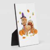 ハッピー感謝祭ダックスシャントルココスチュームTおもしろい フォトプラーク (側面)