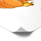 ハッピー感謝祭ダックスシャントルココスチュームTおもしろい ポスター (角)