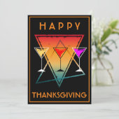 ハッピー感謝祭ディナーお祝い 招待状 (スタンド正面)