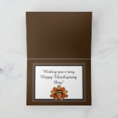 ハッピー感謝祭トルコのグリーティングカード シーズンカード (内部)