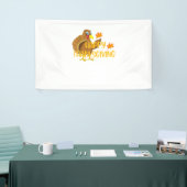 ハッピー感謝祭トルコ感謝男性女性B 横断幕 (トレードショー)