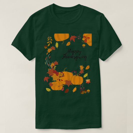 ハッピー感謝祭トルコ7 Tシャツ (デザイン正面)