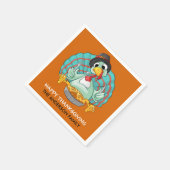 ハッピー感謝祭トルコ スタンダードカクテルナプキン (角)