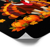 ハッピー感謝祭ドイツシェパードコスプレ秋Tu ポスター (角)