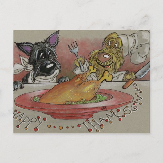 ハッピー感謝祭ハッピートルコの日はがき ポストカード (正面)