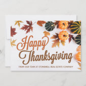 ハッピー感謝祭ビジネスパンプキンフォトカスタム カード (正面)