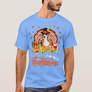 ハッピー感謝祭ビーグルトルコ感謝祭コスト Tシャツ