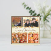 ハッピー感謝祭フォトカードコラージュ秋葉 シーズンカード (スタンド正面)