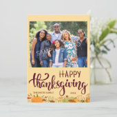ハッピー感謝祭フラットホリデーフォトカード シーズンカード (スタンド正面)