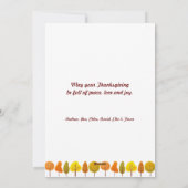 ハッピー感謝祭フラットホリデーフォトカード シーズンカード (裏面)