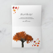 ハッピー感謝祭ホリデーカード カード (内部)