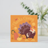 ハッピー感謝祭ホリデーカード シーズンカード (スタンド正面)