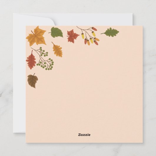 ハッピー感謝祭ホリデーカード シーズンカード (裏面)