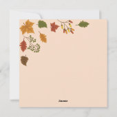 ハッピー感謝祭ホリデーカード シーズンカード (裏面)