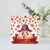 ハッピー感謝祭ホリデーカード シーズンカード (スタンド正面)