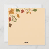 ハッピー感謝祭ホリデーカード シーズンカード (裏面)