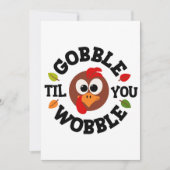 ハッピー感謝祭ホリデーカード シーズンカード (正面)