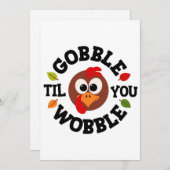 ハッピー感謝祭ホリデーカード シーズンカード (正面/裏面)