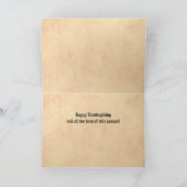 ハッピー感謝祭ホリデーカード シーズンカード (内部)
