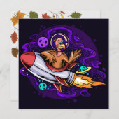 ハッピー感謝祭ホリデーカード シーズンカード (正面/裏面)