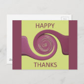 ハッピー感謝祭ラブリーアメージング文字アートデザイン ポストカード (正面/裏面)