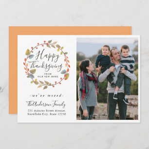 ハッピー感謝祭リースフォトホリデームービング 案内状