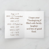 ハッピー感謝祭ヴィンテージイメージの女の子ベーキング シーズンカード (内部)