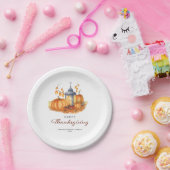 ハッピー感謝祭ヴィンテージカボチャ ペーパープレート (パーティー)