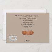 ハッピー感謝祭ヴィンテージスケッチと迷路ブラウン シーズンカード (裏面)