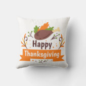 ハッピー感謝祭七面鳥レッグ装飾用クッション クッション (裏面)