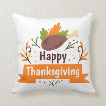 ハッピー感謝祭七面鳥レッグ装飾用クッション