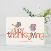 ハッピー感謝祭伝統的トルコ感謝祭 シーズンカード (スタンド正面)