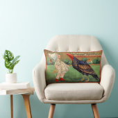 ハッピー感謝祭小さな女の子とトルコヴィンテージ ランバークッション (椅子)