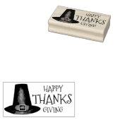 ハッピー感謝祭感謝してい巡礼帽子スタンパー ラバースタンプ (押印)