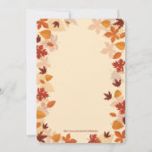 ハッピー感謝祭招待状カード 招待状 (裏面)