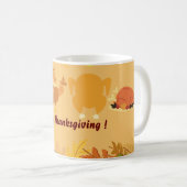ハッピー感謝祭最新デザイン2024 コーヒーマグカップ (正面右)