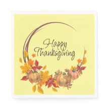 ハッピー感謝祭紅葉カボチャリース