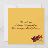ハッピー感謝祭紅葉感謝フラット シーズンカード (裏面)