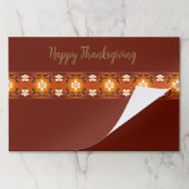 ハッピー感謝祭紙ランチョンマット ペーパーパッド (折り畳み)