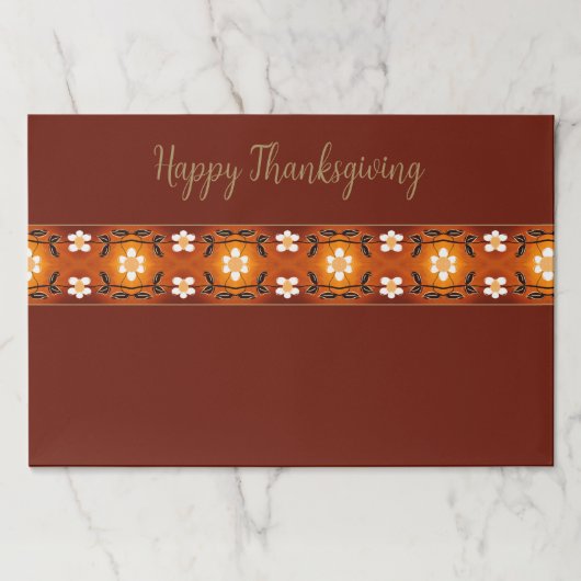 ハッピー感謝祭紙ランチョンマット ペーパーパッド (正面)