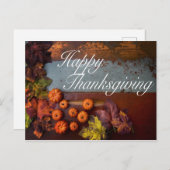 ハッピー感謝祭素朴紅葉グルド ポストカード (正面/裏面)