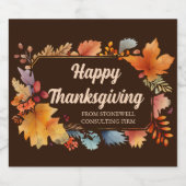 ハッピー感謝祭離れパーティーシャンパンラベル スパークリングワインラベル (シングルラベル)