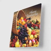 ハッピー感謝祭12壁時計オプション スクエア壁時計 (傾斜)